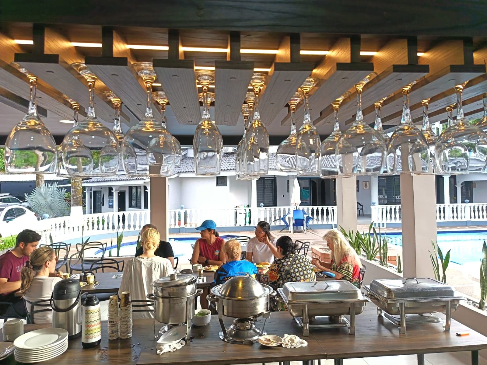 Montaje del restaurante para eventos